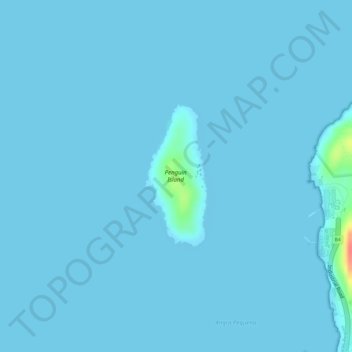 Penguin Island topographic map, elevation, terrain