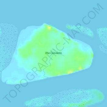 Ilha Camaleão topographic map, elevation, terrain