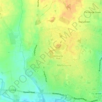 College Wood topographic map, elevation, terrain