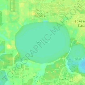 Lake Nona topographic map, elevation, terrain