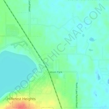 Babson Park topographic map, elevation, terrain