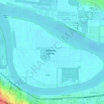 Barnston Island topographic map, elevation, terrain