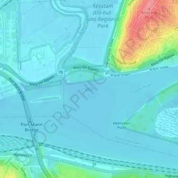 Essondale Islet topographic map, elevation, terrain