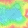Oeschinen Lake topographic map, elevation, terrain
