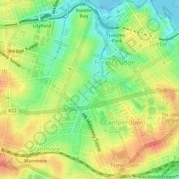 Douglas Grant Park topographic map, elevation, terrain
