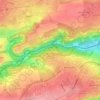 Prokopské údolí topographic map, elevation, terrain