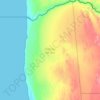 Namibe Desert topographic map, elevation, terrain