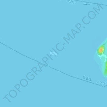 小焦山岛 topographic map, elevation, terrain