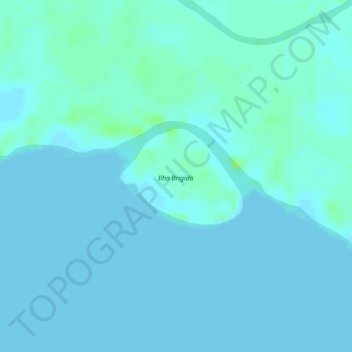Ilha Brigida topographic map, elevation, terrain