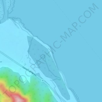 Alexandira Reefs topographic map, elevation, terrain