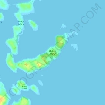 Mahee Island topographic map, elevation, terrain