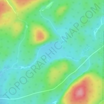 Paint Lake topographic map, elevation, terrain
