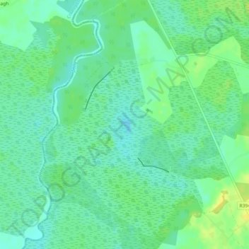 Lough Bane topographic map, elevation, terrain