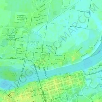 Gavegan Street Park topographic map, elevation, terrain