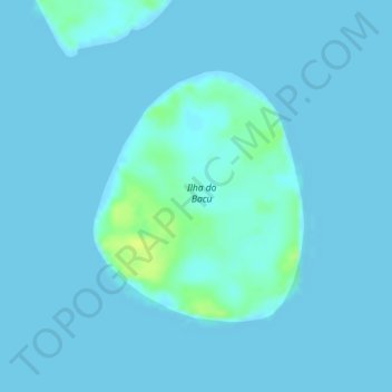 Ilha do Bacu topographic map, elevation, terrain
