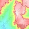 Mogollon Rim topographic map, elevation, terrain