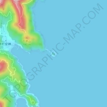 輪島 topographic map, elevation, terrain