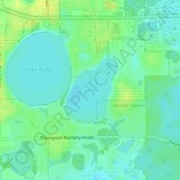 Lake Bess topographic map, elevation, terrain