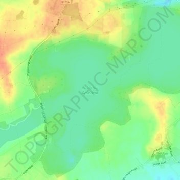 Abberton Reservoir topographic map, elevation, terrain