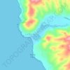 Laguna de Santo Tomás topographic map, elevation, terrain