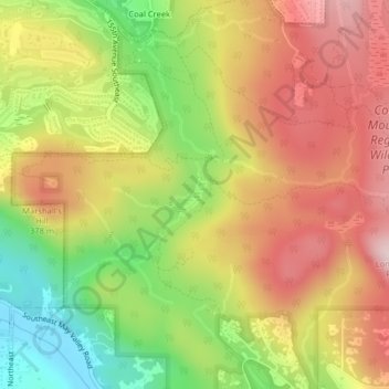 Long Marsh topographic map, elevation, terrain