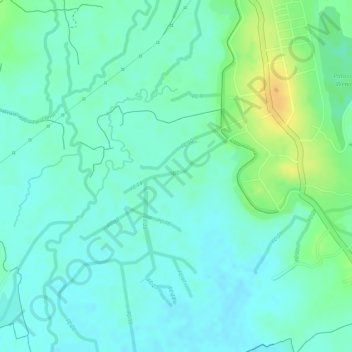 DC topographic map, elevation, terrain