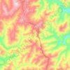 Siskiyou Mountains topographic map, elevation, terrain