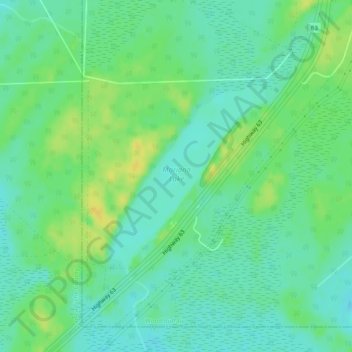 Mariana Lake topographic map, elevation, terrain