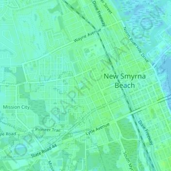 Pettis Park topographic map, elevation, terrain
