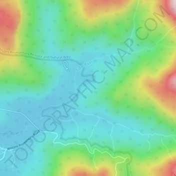 Tidal River topographic map, elevation, terrain