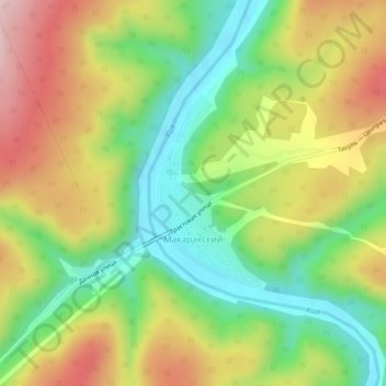 Макаракский topographic map, elevation, terrain