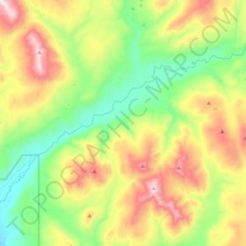 Pacific Creek topographic map, elevation, terrain