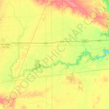 Salt Fork topographic map, elevation, terrain