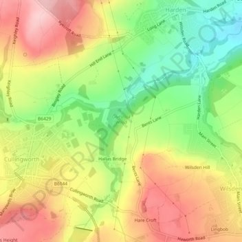 Goitstock Wood topographic map, elevation, terrain