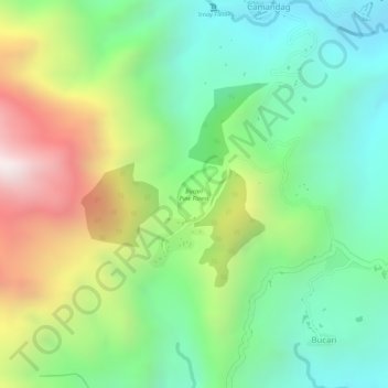 Bucari Pine Forest topographic map, elevation, terrain