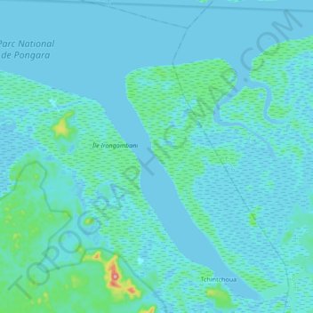 Romboe topographic map, elevation, terrain