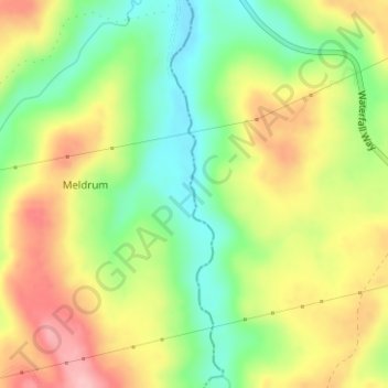 Nymboida River topographic map, elevation, terrain