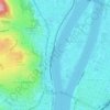 Danube topographic map, elevation, terrain