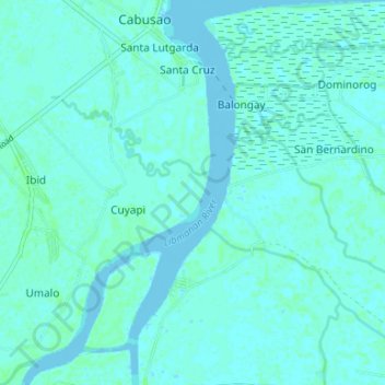 Libmanan River topographic map, elevation, terrain