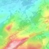 Rudry Common topographic map, elevation, terrain
