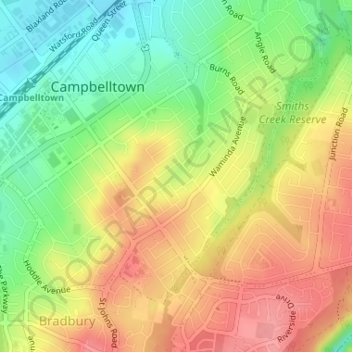 Valley Reserve topographic map, elevation, terrain