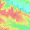 Owl Creek Mountains topographic map, elevation, relief