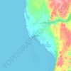 Toliara topographic map, elevation, relief
