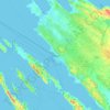 Zadar topographic map, elevation, relief