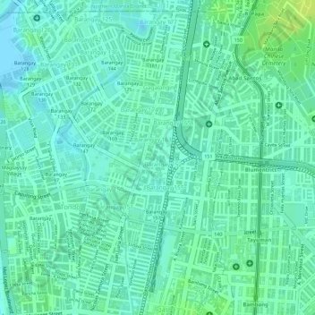 San Nicolas Manila Map Zone 14 Topographic Map, Elevation, Relief