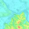 Belgrade topographic map, elevation, relief