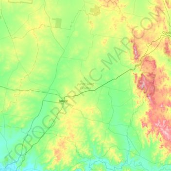 Junee Shire Council Topographic Map, Elevation, Relief