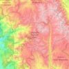 Sequoia National Park topographic map, elevation, relief