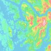 Bergen topographic map, elevation, relief