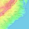 North Carolina topographic map, elevation, relief
